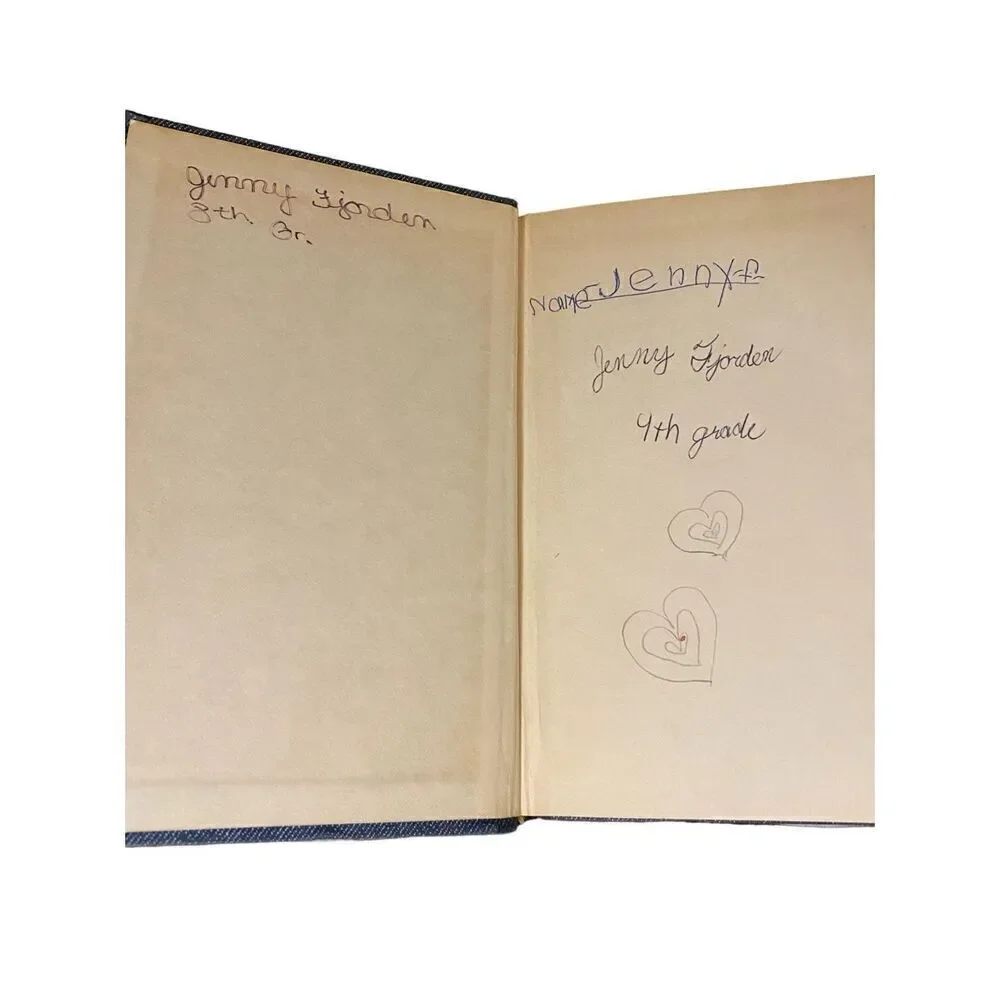 1976 Websters Dictionary Of The American Language Denim Hardcover Book
